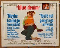 b021 BLUE DENIM title movie lobby card '59 Carol Lynley, Brandon DeWilde