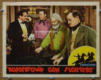 b149 BORDERTOWN GUN FIGHTERS movie lobby card '43 betting on faro!