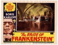 b289 BRIDE OF FRANKENSTEIN movie lobby card R53 wedding scene!
