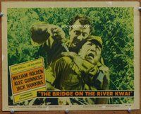 b290 BRIDGE ON THE RIVER KWAI movie lobby card #3 '58 William Holden