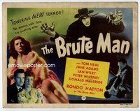 b025 BRUTE MAN title movie lobby card '46 cool artwork of Rondo Hatton!