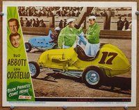 b295 BUCK PRIVATES COME HOME movie lobby card #7 '47 with race cars!