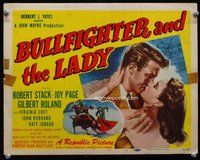 b027 BULLFIGHTER & THE LADY title movie lobby card '51 Budd Boetticher