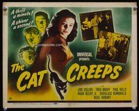 b032 CAT CREEPS title movie lobby card '46 Lois Collier, Paul Kelly