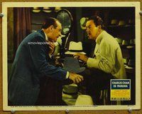 b330 CHARLIE CHAN IN PANAMA movie lobby card '40 Toler w/hat in hand