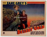 b390 DESERT GOLD movie lobby card '36 Tom Keene, Zane Grey