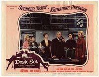 b393 DESK SET movie lobby card #4 '57 Spencer Tracy, Kate Hepburn