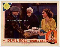 b401 DEVIL DOLL movie lobby card '36 Lionel Barrymore in drag!