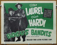 b045 DEVIL'S BROTHER title movie lobby card R54 Laurel&Hardy, Bogus Bandits