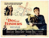 b048 DOG OF FLANDERS title movie lobby card '59 David Ladd, Donald Crisp