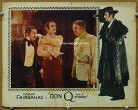 b409 DON Q SON OF ZORRO #3 movie lobby card '25 Fairbanks tweaks nose!