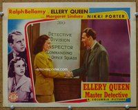 b421 ELLERY QUEEN MASTER DETECTIVE movie lobby card '40 Ralph Bellamy