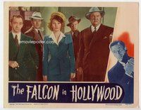 b435 FALCON IN HOLLYWOOD #3 movie lobby card '44 Conway with cab girl!