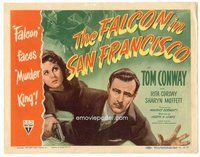 b054 FALCON IN SAN FRANCISCO title movie lobby card '45 Joseph H. Lewis