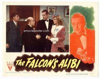 b447 FALCON'S ALIBI #3 movie lobby card '46 Tom Conway in tuxedo!