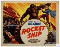 b061 ROCKET SHIP title movie lobby card R50 Buster Crabbe