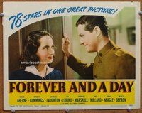 b469 FOREVER & A DAY #2 movie lobby card '43 Bob Cummings, Merle Oberon