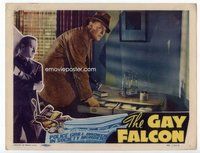 b484 GAY FALCON #2 movie lobby card '41 George Sanders close up!