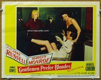 b488 GENTLEMEN PREFER BLONDES movie lobby card #3 '53 Monroe