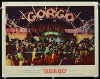 b504 GORGO movie lobby card #7 '61 cool carnival exhibition of monster!