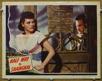 b520 HALF WAY TO SHANGHAI movie lobby card '42 cool spooky image!