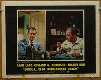 b528 HELL ON FRISCO BAY movie lobby card #7 '56 Alan Ladd, Demarest
