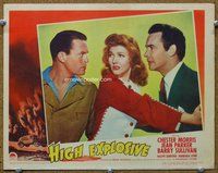 b535 HIGH EXPLOSIVE movie lobby card '43 Chester Morris glaring!