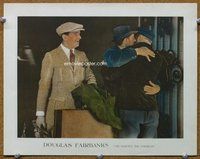 b538 HIS MAJESTY THE AMERICAN #2 movie lobby card '19 Fairbanks in cap!
