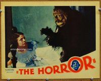 b547 HORROR #2 movie lobby card '32 wacky ape creature attacks!