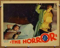 b548 HORROR #3 movie lobby card '32 snake attacks girl in bed!