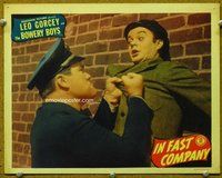 b574 IN FAST COMPANY movie lobby card '46 Bowery Boys, Leo Gorcey