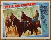 b588 IT'S A BIG COUNTRY movie lobby card #5 '51 Gary Cooper close up!