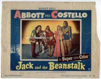 b590 JACK & THE BEANSTALK movie lobby card #7 '52 Abbott & Costello!