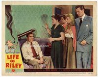 b621 LIFE OF RILEY movie lobby card '49 William Bendix injured!