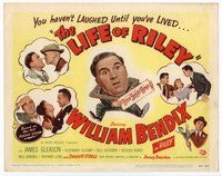 b093 LIFE OF RILEY title movie lobby card '49 William Bendix