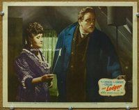 b627 LODGER #2 movie lobby card '43 Laird Cregar close up!