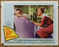 b630 LONG HOT SUMMER movie lobby card #5 '58 Franciosa, Woodward
