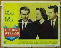 b638 LOST WEEKEND movie lobby card #6 '45 Milland, Wyman, Wilder