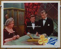 b165 LUCKY LOSERS movie lobby card #5 '50 Huntz & Leo play roulette!