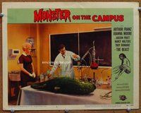 b696 MONSTER ON THE CAMPUS movie lobby card #3 '58 huge dead fish!