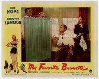 b708 MY FAVORITE BRUNETTE movie lobby card #6 '47 Bob Hope, Lamour