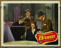 b713 MYSTERY OF THE 13TH GUEST movie lobby card '43 Parrish grilled!