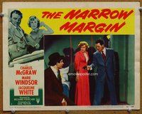 b714 NARROW MARGIN movie lobby card #6 '51 Richard Fleischer, McGraw