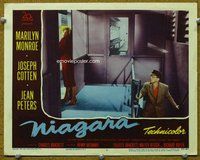 b724 NIAGARA movie lobby card #8 '53 Marilyn Monroe, Joseph Cotten