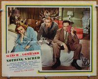 b729 NOTHING SACRED movie lobby card R44 Carole Lombard, March