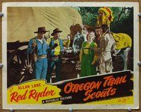 b737 OREGON TRAIL SCOUTS movie lobby card #4 '47 Rocky Lane, Red Ryder