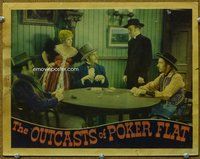 b170 OUTCASTS OF POKER FLAT movie lobby card '37 cool poker game!