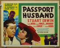 b108 PASSPORT HUSBAND title movie lobby card '38 Stuart Erwin, Pauline Moore