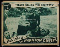 b750 PHANTOM CREEPS Chap 2 movie lobby card '39 Bela Lugosi, serial!
