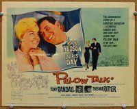 b109 PILLOW TALK title movie lobby card '59 Rock Hudson, Doris Day